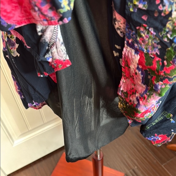 Catch Me Floral V-Neck Dress Sz L - Picture 8 of 12